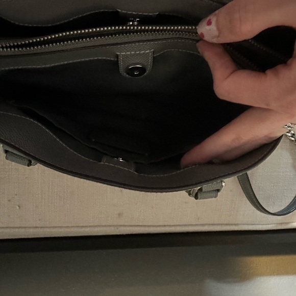 Gently used Coach Grey leather medium satchel - Picture 8 of 9